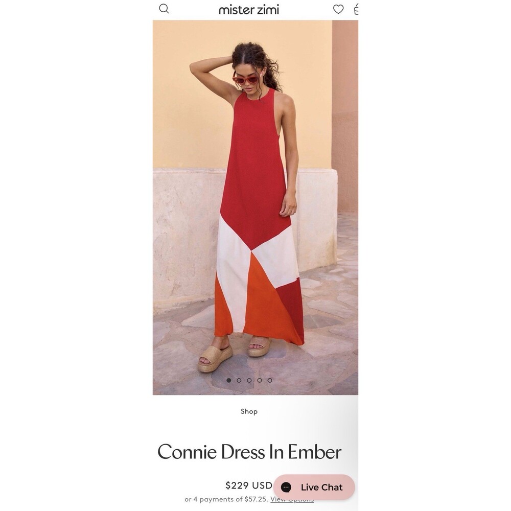 Mister Zimi Women's Maxi Summer Dress 100% Viscose Size 12